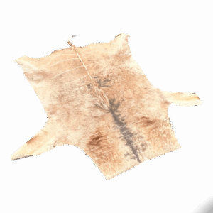 Alfombra de cuero natural tono beige