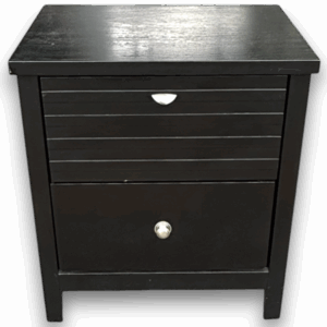 Mesa de noche negra contemporánea