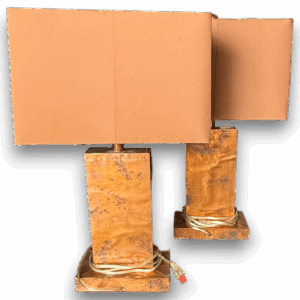 Set de lámparas rectangulares en tono cobre