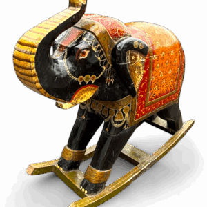 Elefante decorativo tallado y pintado a mano
