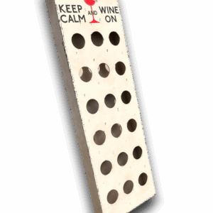 Portavinos decorativo “Keep Calm and Wine On”