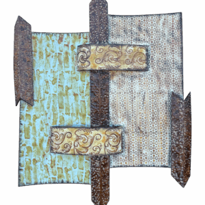 Accesorio decorativo mural metálico