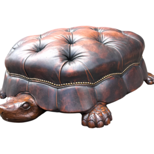 Ottoman Tortuga Tapizado en Cuero