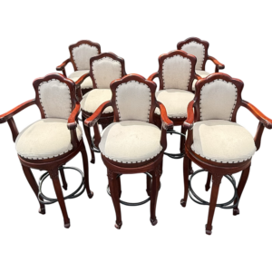 Juego de 7 Bancos de Bar Clásicos