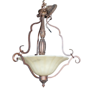 Lámpara colgante clásica metal y vidrio