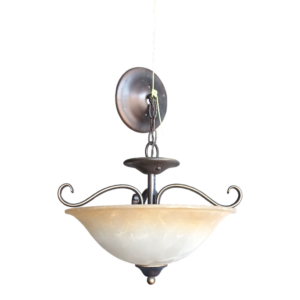 Lámpara colgante clásica vidrio opalino