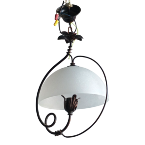 Lámpara colgante hierro y vidrio