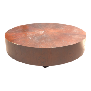 Mesa de centro redonda de madera