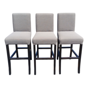 Set de 3 bancos altos tapizados