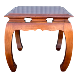 Mesa auxiliar cuadrada madera clásica