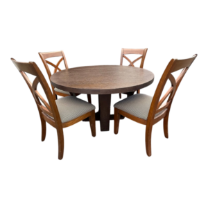 Juego de comedor redondo madera