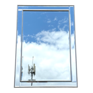 Espejo rectangular marco plateado