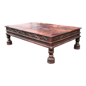 Mesa de Centro Estilo Indú Tallada
