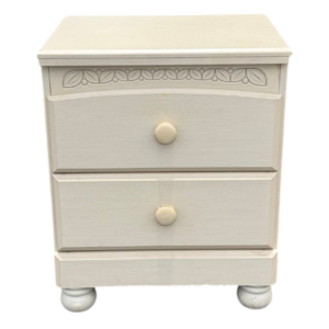 Mesa de Noche Clásica Blanca Madera