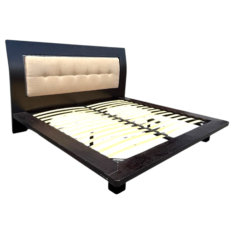 Cama King Moderna Tapizada Negra - Imagen 3