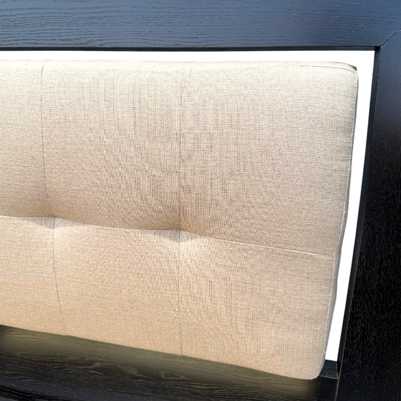 Cama King Moderna Tapizada Negra - Imagen 2